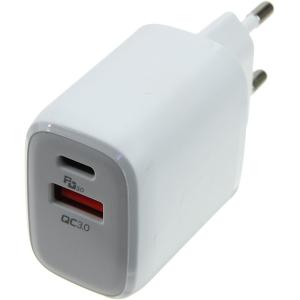 Зарядное устройство вход 220В/выход USB(G), Type C(G) 3А 20W PD
