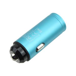 Зарядное устройство вход штекер прикуривателя, выход 2USB(G) 5В 3.1А, голубое