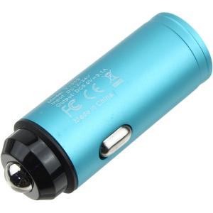 Зарядное устройство вход штекер прикуривателя, выход 2USB(G) 5В 3.1А, голубое
