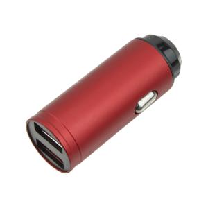 Зарядное устройство вход штекер прикуривателя, выход 2USB(G) 5В 3.1А, красное