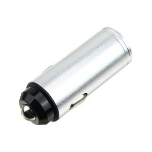Зарядное устройство вход штекер прикуривателя, выход 2USB(G) 5В 3.1А, серебро