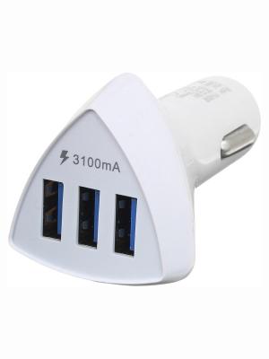 Зарядное устройство вход штекер прикуривателя, выход 3USB(G) 5В 3.1А