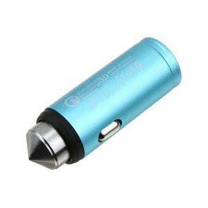 Зарядное устройство вход штекер прикуривателя, выход USB(G) 5В 3А 9В 2А 12В 1.5А, голубой