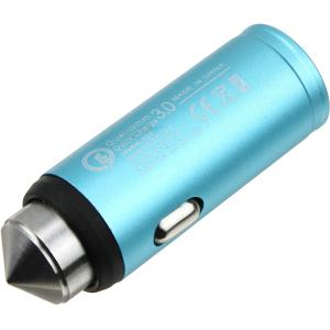 Зарядное устройство вход штекер прикуривателя, выход USB(G) 5В 3А 9В 2А 12В 1.5А, голубой