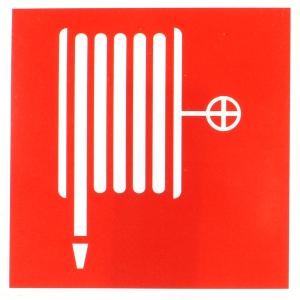 Знак наклейка "Пожарный кран" 100x100мм 