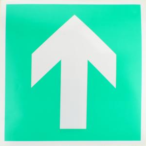 Знак наклейка "Стрелка" 195x195мм 