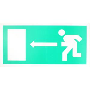 Знак табличка "Направление к эвакуационному выходу налево" 150x300мм 