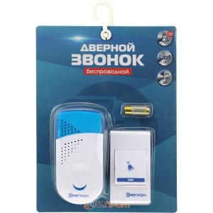 Звонок дистанционный ЭП-8603, 32 мелодии, 2ААА, сине-белый